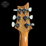 Back of headstock of PRS Custom 24 Birds of a Feather Limited Blood Red.