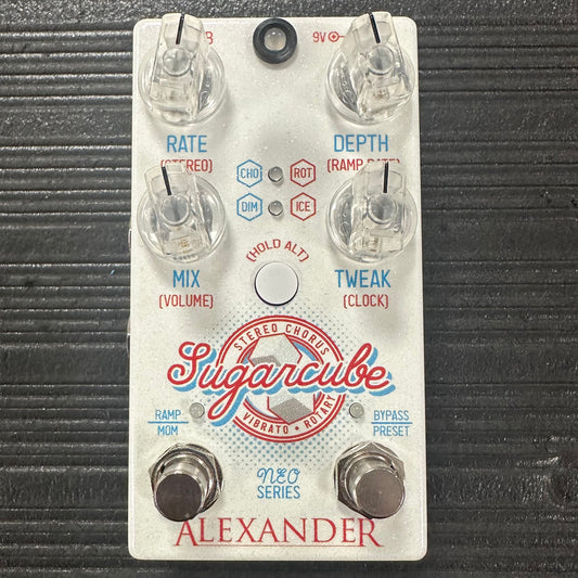 Top of Used Alexander Pedals Sugarcube Stereo Chorus/Vibe/Rotary w/box TSS3797