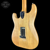 Back angle of Vintage 1979 Strat Natural.