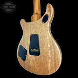 Back angle of PRS Select Wood Library McCarty 594 Trem 10 Top Red Tiger.