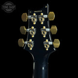 Back of headstock for PRS Tremonti Trem 10 Top Cobalt Smokeburst.