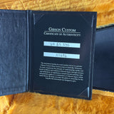 Certificate of authenticity for Used Gibson Custom Shop 1964 ES-335 Vintage Burst.