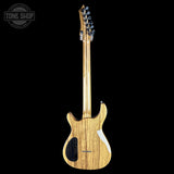 Full back of Used Kiesel CT624M Blue Quilt Top Black Limba.