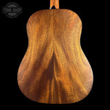 Back of Used Martin Custom Shop 37 Authentic Slope Shoulder Dread Adirondeck/Sinker Mahogany.