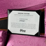 Gibson Custom Certificate of Authenticity on a pink background
