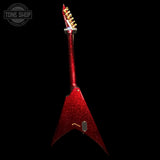 Back of Used ESP LTD Kirk Hammett Signature KH-V Red Sparkle.