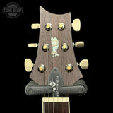 Headstock of Used 2025 Paul Reed Smith PRS 40th Anniversary McCarty SC56 Limited Edition Transparent Black.