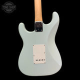 Back of body of Used 2020 Fender Yngwie Malmsteen Signature Stratocaster Sonic Blue.