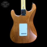Back of body Used 2014 Fender FSR American Special Hand-Stained Stratocaster Honey Burst.