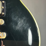 Scratches on body of Used 2016 Epiphone Les Paul Custom Ebony Left Handed.