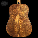 Back of Martin Custom Shop 18 Style Dread Adirondack/Quilted Mahogany.