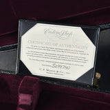 Certificate of authenticity for Martin Custom Shop 18 Style 00-14F Adirondack/Quilted Mahogany.