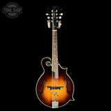 Mandolin with a black background and 'Tone Shop' logo.