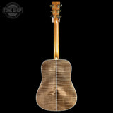 Full back of Martin Custom Shop 41 Style Dread Adirondack/Pacific Big Leaf Flamed Maple.