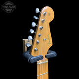 Headstock of Used 1999 Fender Classic Series Stratocaster 2 Color Sunburst.