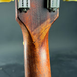 Repair on back of headstock of Used 2005 Gibson Worn Les Paul.