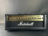 Marshall guitar amplifier head on a gray background