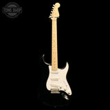 Full frontal of Used 2024 Fender Eric Clapton "Blackie" Signature Stratocaster.