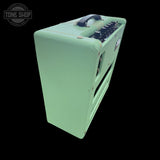 Left side of Used Supro Delta King 12 1x12 15-watt Tube Combo Amp - Seafoam Green TFW3529.