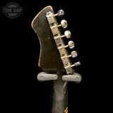 Back of headstock of Used 1964 Harmony H-15 Bobcat Refined.