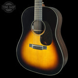 Front angle of Used Martin Custom Shop 1937 Authentic Spec Slope Shoulder Dread Teardrop Sunburst VTS Adi/EIR.