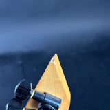 Chip on headstock of Used ESP LTD MIJ Black.