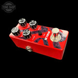 Front left of Used Pigtronix Octava Micro Analog Octave Fuzz TFW3595.