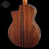 Back angle of Used Taylor Custom GA Charcoal Top EIR/Sitka.