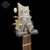 Headstock of Used 2024 PRS SE CE24 Standard Satin Turquoise.