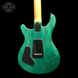 Back of body of Used 2024 PRS SE CE24 Standard Satin Turquoise.