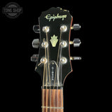 Headstock of Used Epiphone PR350S Acoustic.