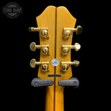 Back of headstock of Used 2021 Epiphone J200-EC Studio Parlor TFW3896.