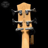Back of headstock of Used 2022 Gretsch G2220 Electromatic Junior Jet Bass II Short Scale Bristol Fog TFW3566.