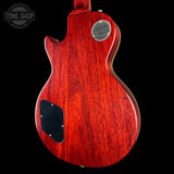 Back angle of Gibson Custom Dealer Select 1959 Les Paul Standard Tejas Burst AAA Top VOS.