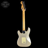 Full back of Used 1997 Fender US Roadhouse Stratocaster Shoreline Gold.
