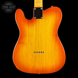 Back of Used 1995 Fender Foto Flame Telecaster MIJ Autumn Burst.