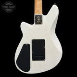Back of body of Used Reverend Descent W Baritone Transparent White.