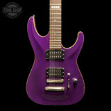 Front of Used ESP Custom Shop Horizon MIJ Puple w/Small-Chip-Repair.