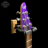 Headstock of Used ESP Custom Shop Horizon MIJ Puple w/Small-Chip-Repair.