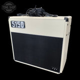 Left angle of Used 2024 EVH Iconic 5150 1x12 Combo White 40w TFW3994.