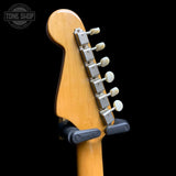 Back of headstock of Used 2012 Fender Sonoran SCE Olympic White TFW3991.