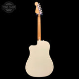 Back of Used 2012 Fender Sonoran SCE Olympic White TFW3991.