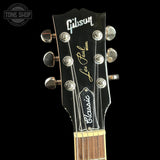 Headstock of Used 2022 Gibson Les Paul Classic Honeyburst.