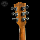 Back of headstock of Used 2022 Gibson Les Paul Classic Honeyburst.