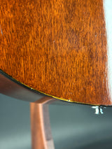 Close-up of a wooden surface with a blurred background