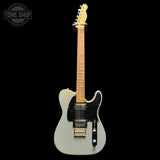 Full frontal of Used 2021 Fender Player Telecaster HH Silver TFW4025.