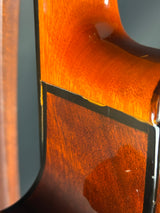 Close-up of a wooden object with a visible grain pattern