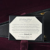 Certificate of Authenticity for a C.F. Martin guitar in a case