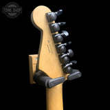 Back of headstock of Used 2019 Fender Special Edition Player Stratocaster Black TFW4023.