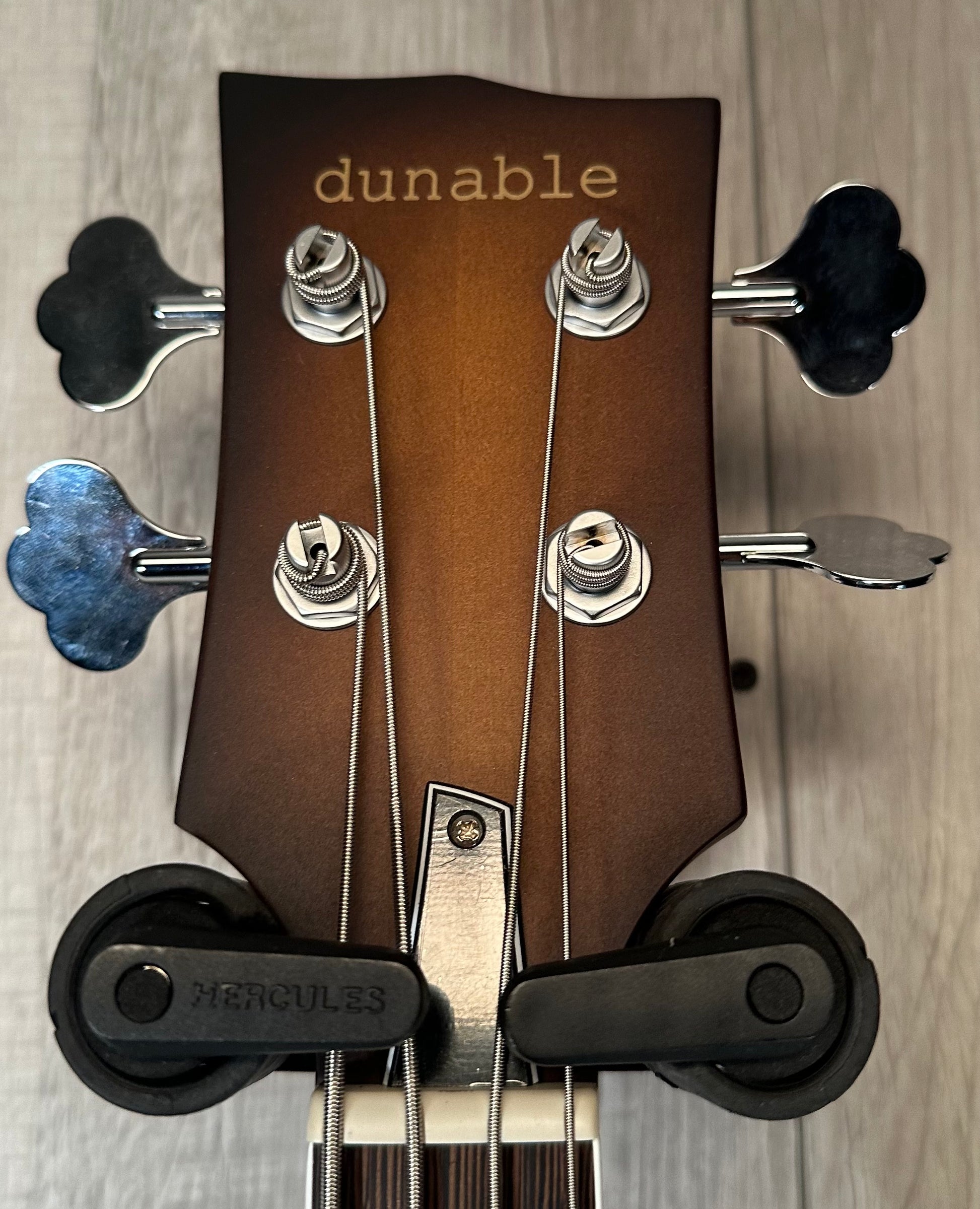 Headstock of Used Dunable Custom Shop Gnarwhal Bass w/case TSS3967